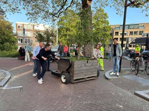 bewegend bos in de stad